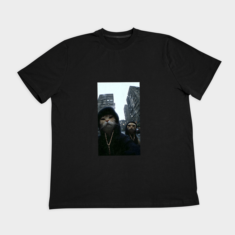 G3CAT TSHIRT444نمای روبرو ۲ - رنگ مشکی1