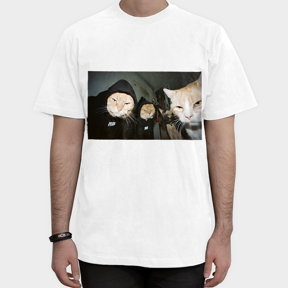G4CAT TSHIRT444نمای روبرو ۱ - رنگ سفید