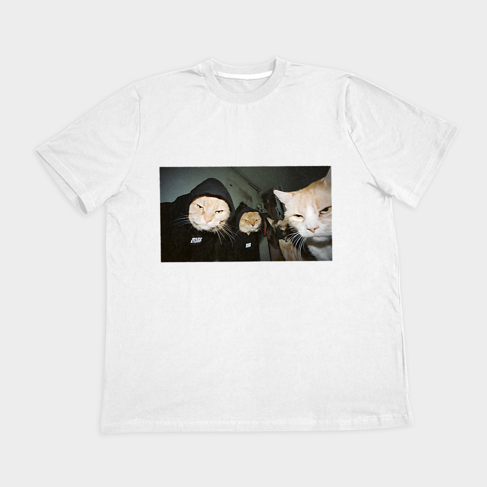 G4CAT TSHIRT444نمای روبرو ۲ - رنگ سفید1