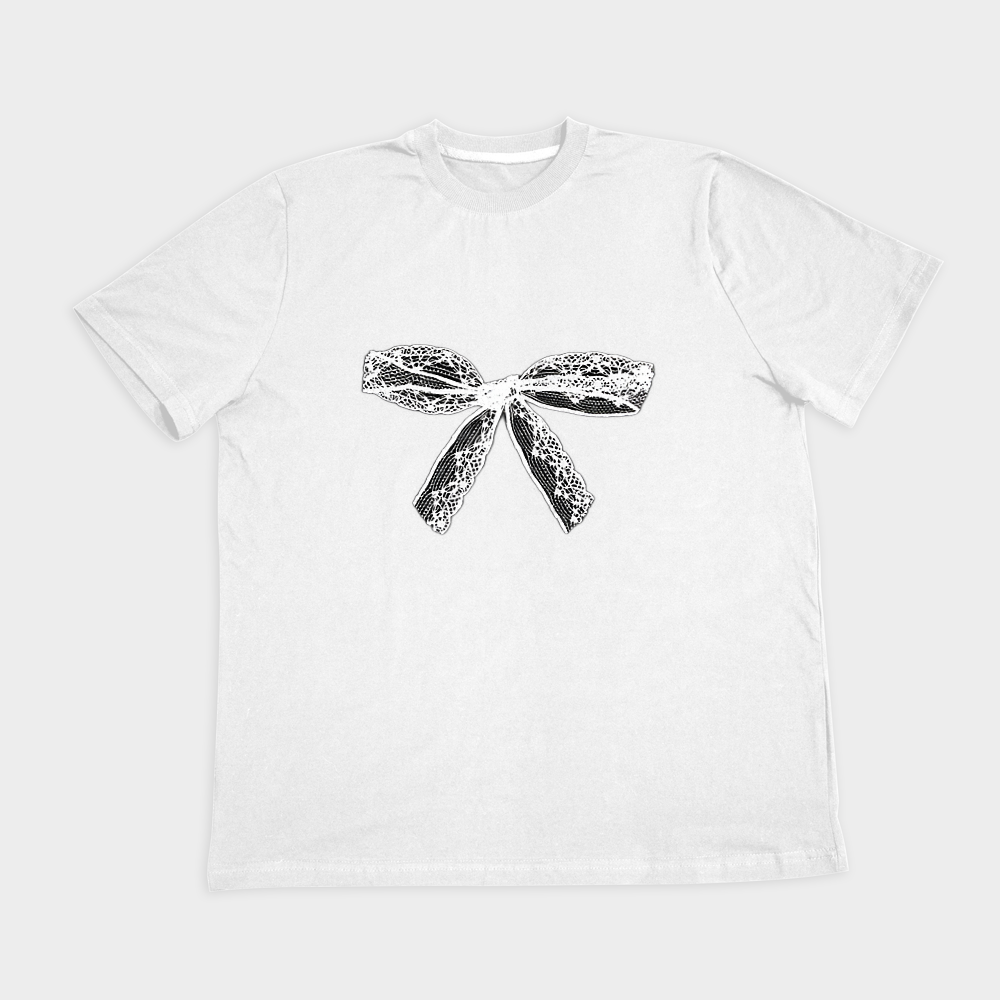 تیشرت ribbon🎀نمای روبرو ۲ - رنگ سفید1