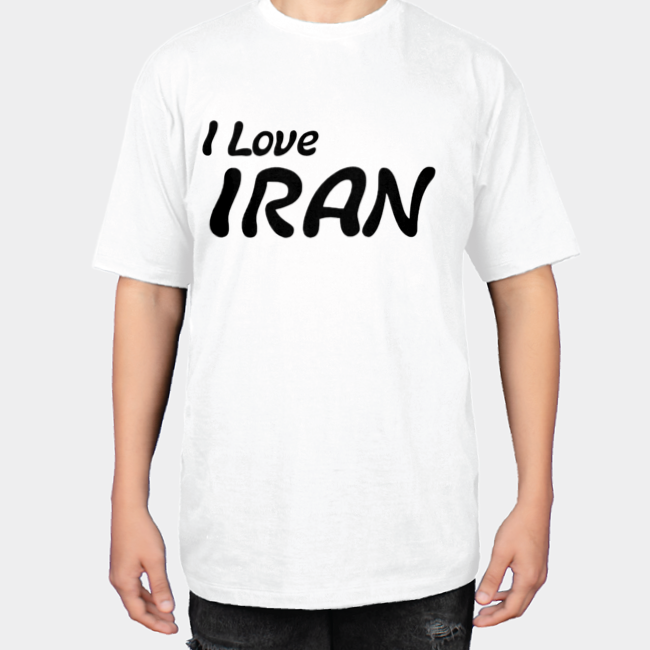 تیشرت طرح ایراننمای روبرو ۱ - رنگ سفید