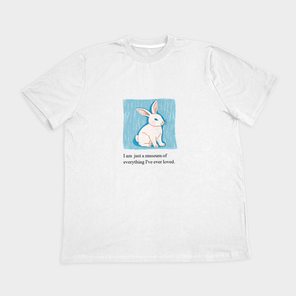 تیشرت lonely bunnyنمای روبرو ۲ - رنگ سفید