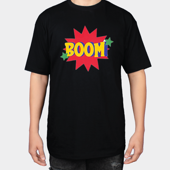 تیشرت boom 💥نمای روبرو ۱ - رنگ مشکی