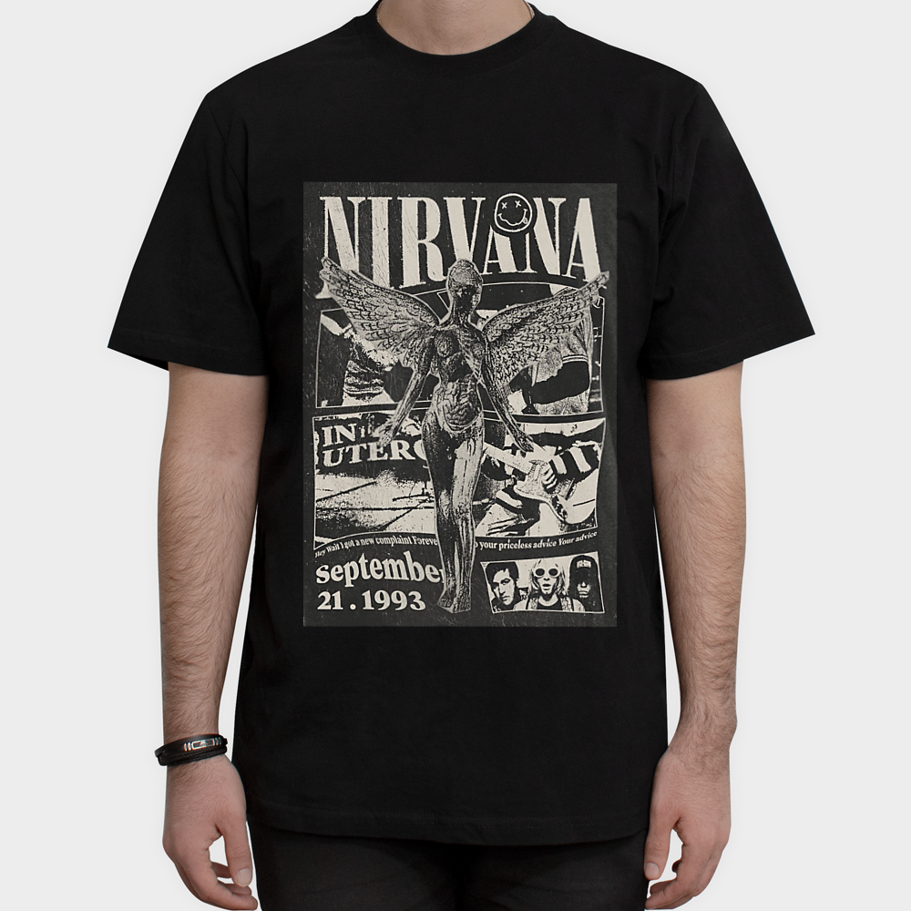 تیشرت nirvana1-rmyنمای روبرو ۱ - رنگ مشکی4