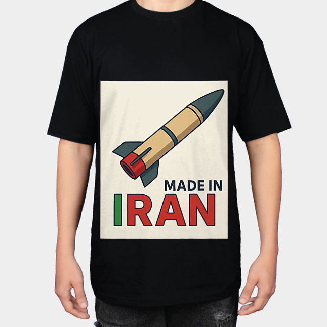 تیشرت made in iranنمای روبرو ۱ - رنگ مشکی1