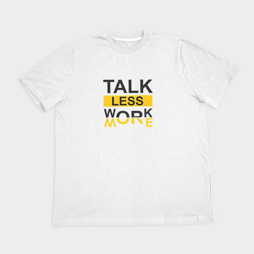 تیشرت پسرانه Talk Less Work Moreنمای روبرو ۲ - رنگ سفید3