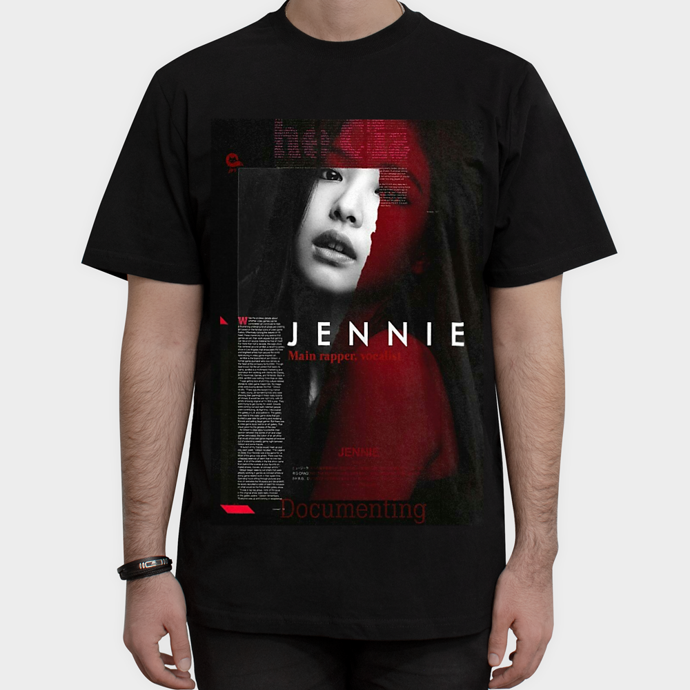 تیشرت طرح Jennyنمای روبرو ۱ - رنگ مشکی4