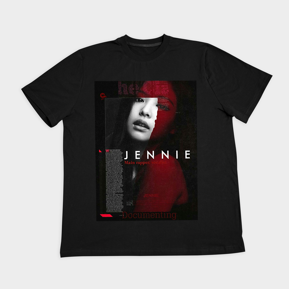 تیشرت طرح Jennyنمای روبرو ۲ - رنگ مشکی