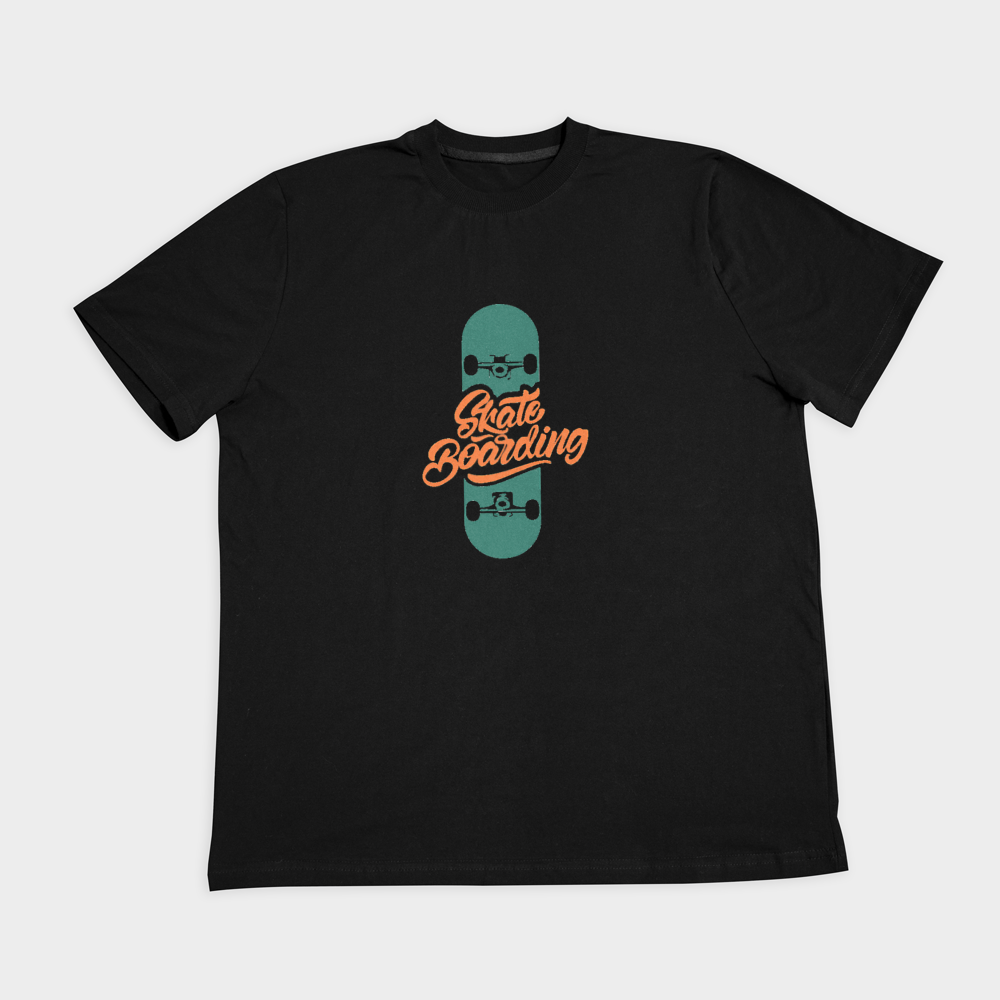 تیشرت پسرانه  Skate Boardingنمای روبرو ۲ - رنگ مشکی