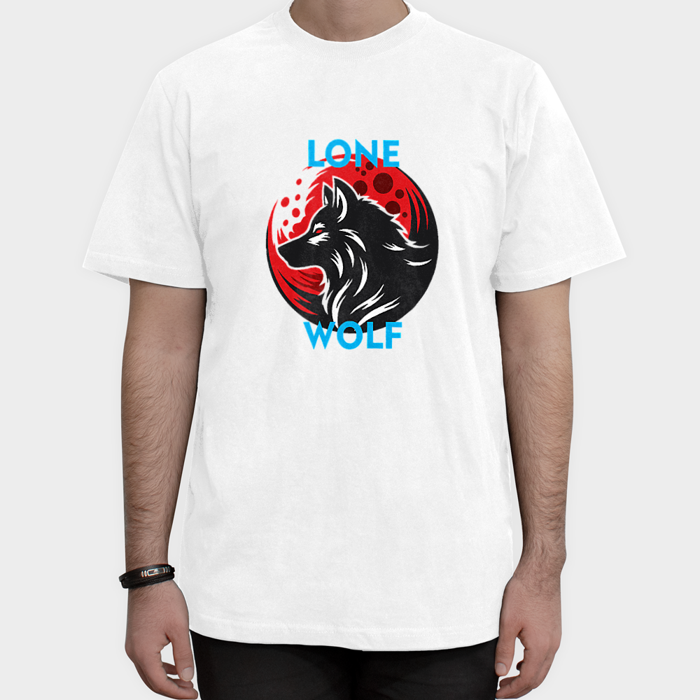 تیشرت پسرانه Lone Wolfنمای روبرو ۱ - رنگ سفید