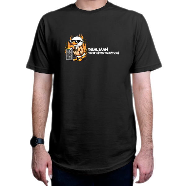 تیشرت برنامه نویسی طرح production testنمای روبرو - رنگ مشکی0