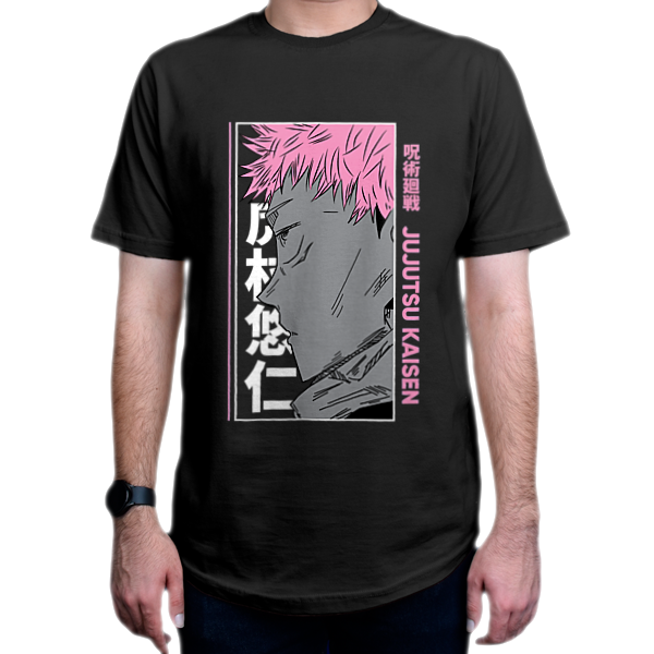 تیشرت انیمه طرح  jujutsu-kaisen  جوجوتسو کایسن شخصیت  Ryomen Sukuna  ریومن سوکونا JK2نمای روبرو - رنگ مشکی