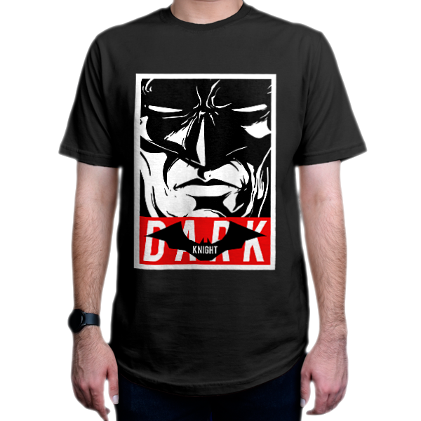 تیشرت طرح فیلم  Batman بتمن کد BAT1نمای روبرو - رنگ مشکی