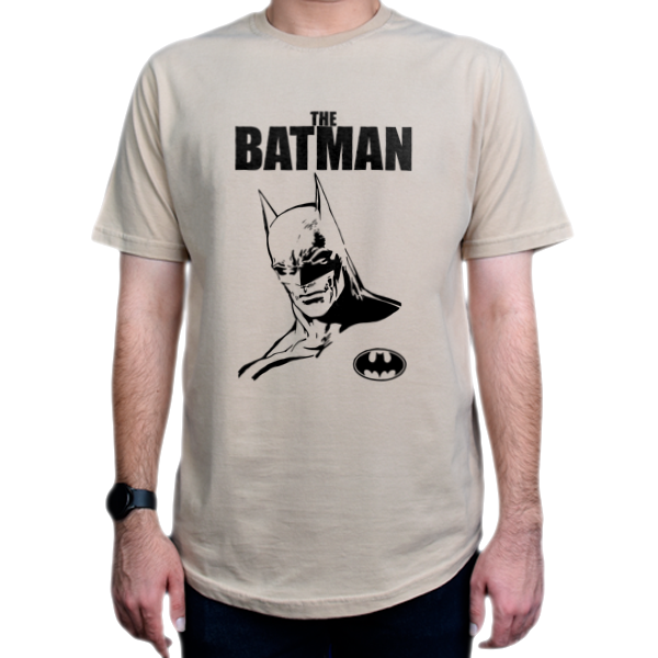تیشرت طرح فیلم  Batman بتمن کد BAT7نمای روبرو - رنگ نخودی