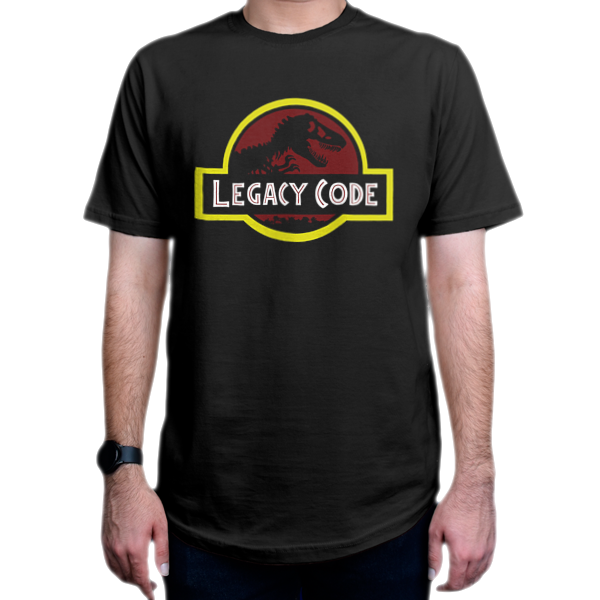 تیشرت برنامه نویسی طرح Legacy Codeنمای روبرو - رنگ مشکی