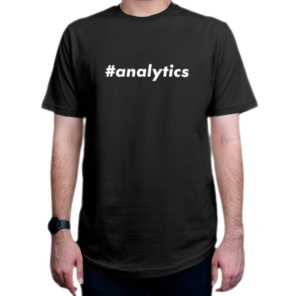 تیشرت برنامه نویسی طرح analytics#نمای روبرو - رنگ مشکی