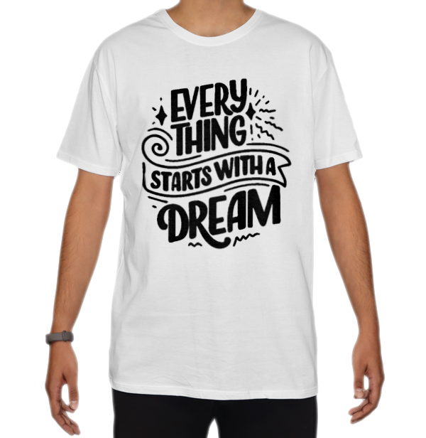 تیشرت اسپان طرح dreamنمای روبرو ۲ - رنگ سفید1