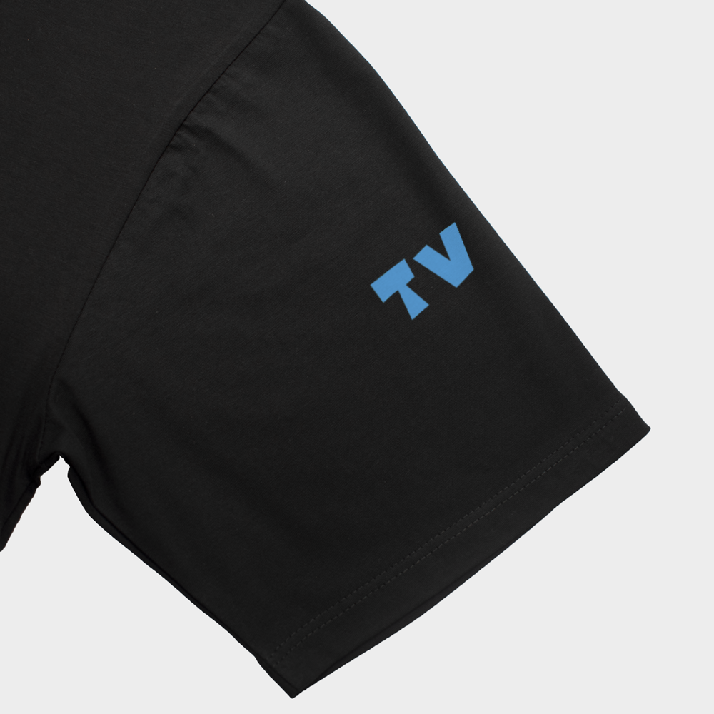 تیشرت طرح TV girlنمای نزدیک آستین چپ - رنگ مشکی3
